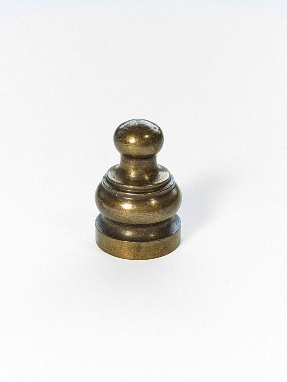 Vintage Pawn Lamp Finial Solid Brass 13/16ths inch high
